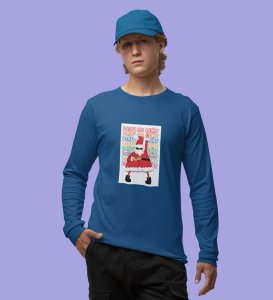 Santa's Party: Best Santaclaus DesignedFull Sleeve T-shirt Blue Best Gift For Secret Santa