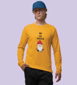 Gentleman SantaFull Sleeve T-shirt: Best Gift For Secret SantaYellow Perfect Gift For Boys Girls