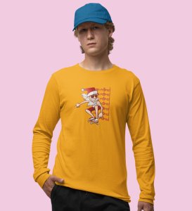 Savage Santa: Cool DesignerFull Sleeve T-shirt Yellow Perfect Gift For Secret Santa