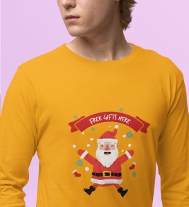 Happiest Santa Ever: Beautifully CraftedFull Sleeve T-shirt Yellow Perfect Gift For Kids