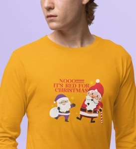 No Purple Only Red: Funniest DesignerFull Sleeve T-shirt Yellow Best Gift For Boys Girls