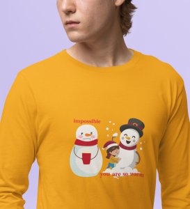 Funny Snowman: Best Comic DesignedFull Sleeve T-shirt by (brands) Perfect Gift For Kids