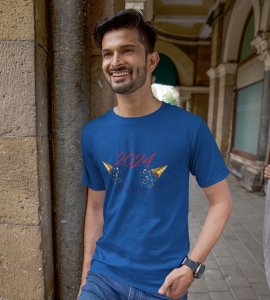 It's A New YearBlack Graphic Printed T-shirt For Mens Boys