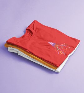 New year Bells Red Men's Printed T-shirt For Mens Boys