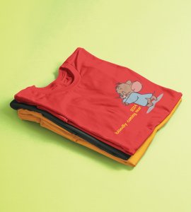 Come Faster 2024 Red Printed T-shirt For Mens On New Year Theme