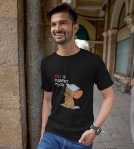 Bad Year Ending Black New Year Printed T-shirt For Mens