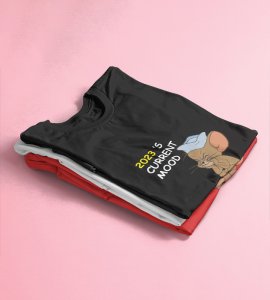 Bad Year Ending Black New Year Printed T-shirt For Mens