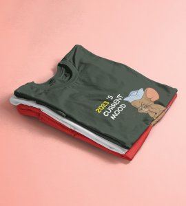 Bad Year Ending Green New Year Printed T-shirt For Mens