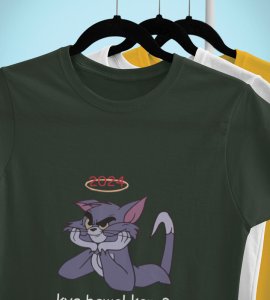 What To Say? Green Men Printed T-shirt For Mens Boys