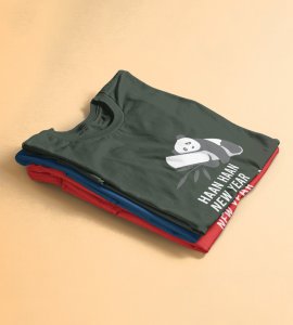 Let Me Sleep Green New Year Printed T-shirt For Mens