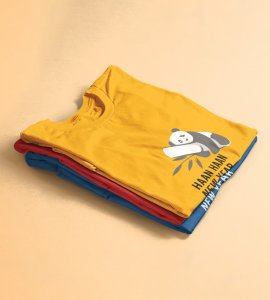 Let Me Sleep Yellow New Year Printed T-shirt For Mens