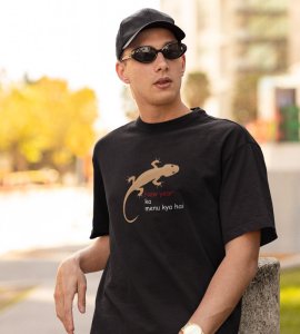 What's The Menu? Black Men Printed T-shirt For Mens Boys