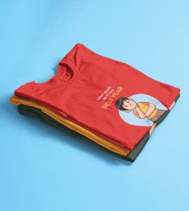 New Year Dance Red Printed T-shirt For Mens On New Year Theme Best Gift For New Year