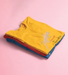 What's The Menu? Yellow Men Printed T-shirt For Mens Boys