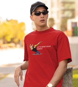 New Year New Villans Red Men Printed T-shirt For Mens Boys