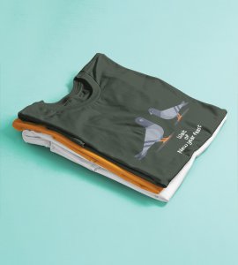 New Year Feast Green Graphic Printed T-shirt For Mens Boys