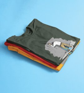 Happy New Year Oyee! Green New Year Printed T-shirt For Mens
