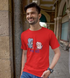New Year Old Me Red New Year Printed T-shirt For Mens