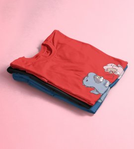 New Year Old Me Red New Year Printed T-shirt For Mens