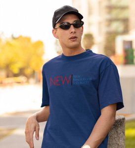 Everthing Is New Blue New Year Printed T-shirt For Mens