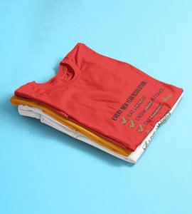 Delete 2023 Red New Year Printed T-shirt For Mens