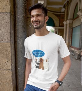 Party Is Mine WhitePrinted T-shirt For Mens On New Year Theme