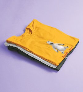 What's There For New YearYellow New Year Printed T-shirt For Mens