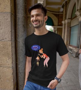 Go Enjoy Your Party BlackPrinted T-shirt For Mens On New Year Theme