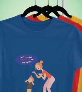 Go Enjoy Your Party BluePrinted T-shirt For Mens On New Year Theme