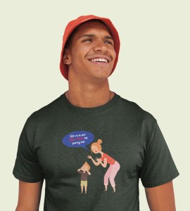 Go Enjoy Your Party GreenPrinted T-shirt For Mens On New Year Theme