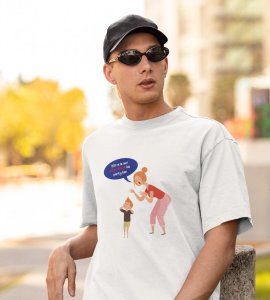 Go Enjoy Your Party WhitePrinted T-shirt For Mens On New Year Theme