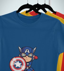 New Year New Villans Blue Men Printed T-shirt For Mens Boys