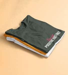 Positivity Green New Year Printed T-shirt For Mens