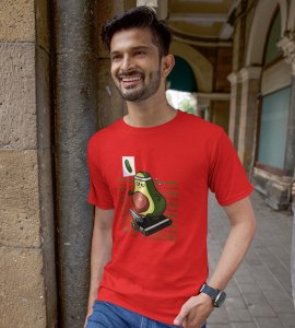 Keep Calm Red New Year Printed T-shirt For Mens