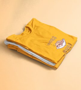 Sleep More Yellow Graphic Printed T-shirt For Mens Boys