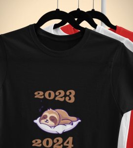 Sleep More Black Graphic Printed T-shirt For Mens Boys