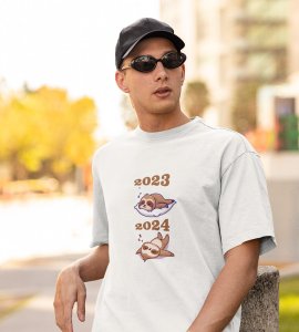 Sleep More White Graphic Printed T-shirt For Mens Boys