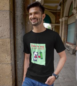 New Year New Resolution Black Men Printed T-shirt For Mens Boys