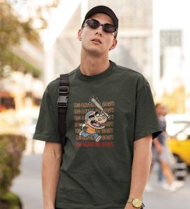 No More Rage Green New Year Printed T-shirt For Mens