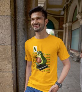 Next Year New Me Yellow Men Printed T-shirt For Mens Boys