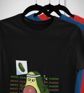 Next Year New Me Black Men Printed T-shirt For Mens Boys