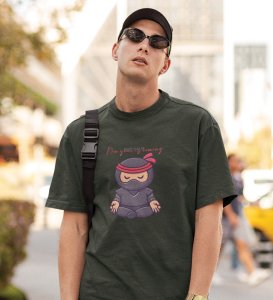 Keep Calm Green New Year Printed T-shirt For Mens