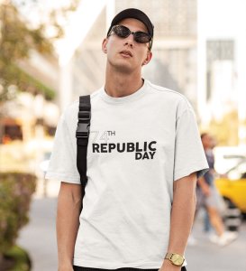 Classic 74th Year(White) Round Neck Printed t-shirt For Men