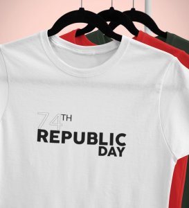 Classic 74th Year(White) Round Neck Printed t-shirt For Men