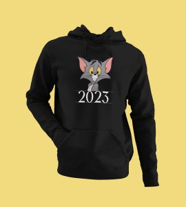 2023 Go Now,  Black Graphics Printed Hoodies For Mens On New Year Theme Best Gift For New Year