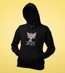 2023 Go Now,  Black Graphics Printed Hoodies For Mens On New Year Theme Best Gift For New Year