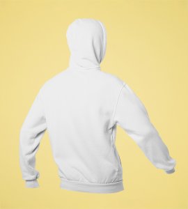 What's The Menu?  White Men Printed Hoodies For Mens Boys