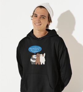 Party Is Mine,  BlackPrinted Hoodies For Mens On New Year Theme