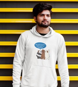 Party Is Mine,  WhitePrinted Hoodies For Mens On New Year Theme