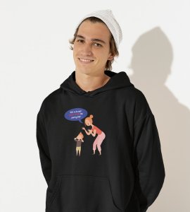 Go Enjoy Your Party,  BlackPrinted Hoodies For Mens On New Year Theme